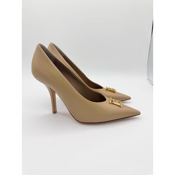 Burberry Ezra TB Natural Leather Pumps - Picture 6 of 12